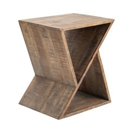Crestview Collection Hensley Side Table in Stained Brown CVFNR327