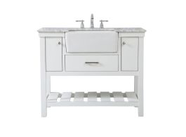 Elegant 42 In. Single Bathroom Vanity in White VF60142WH