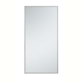 Elegant Metal Frame Rectangle Mirror 18 In. in Silver MR41836S