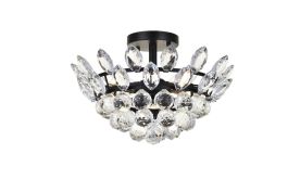 Elegant Emilia 14 In. Flush Mount in Black 1105F14BK CLOSEOUT