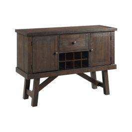 Elements International Cash Server in Rustic Distressed Espresso DCS100SV