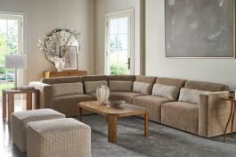 Theodore Alexander Perch 2pc Rectangular Occasional Living Room Set in Toffee