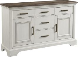Intercon Furniture Drake Sideboard in White and Oak