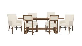 Hooker Furniture Driftwood 7pc Rectangular Dining Set in Medium Wood