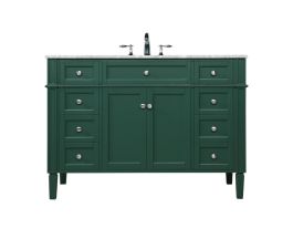 Elegant 48 In. Single Bathroom Vanity in Green VF12548GN
