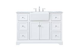 Elegant 48 In. Single Bathroom Vanity in White VF60248WH