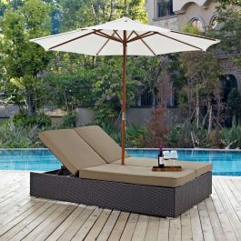 Emma Mason Signature Mariz Outdoor Patio Chaise w Umbrella