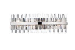 Elegant Serephina 36 In. Crystal Bath Sconce in Chrome 6200W36C