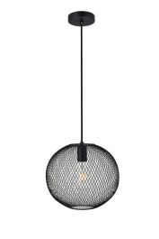 Elegant Keller 1 Light Black Pendant LD2250BK