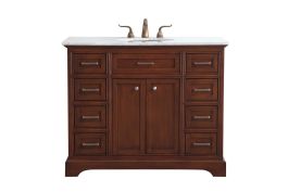 Elegant 42 In. Single Bathroom Vanity Set in Teak VF15042TK