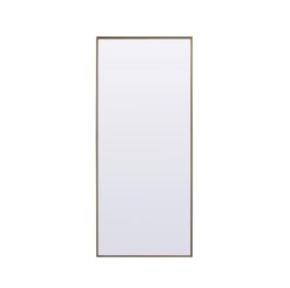 Elegant Metal Frame Rectangle Full Length Mirror 30X72 In. in Brass MR4FL3072BR