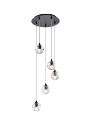 Elegant Eren 5 Lights Black Pendant 3505G12BK