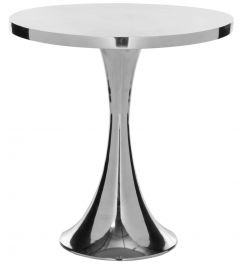 Safavieh Galium Aluminum Round Top Side Table in Silver FOX5500A