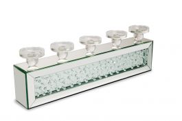 AICO Montreal Rect.Mirror Framed Candle Hldr.w/Crystal Accents FS-MNTRL161 PROMO