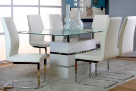 Cramco Altair 7pc Rectangular Dining Room Set in White