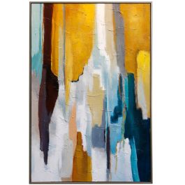 Harp & Finial Rowen Framed Canvas Art | Hand Painted Abstract HFW34212