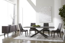 Essentials For Living District 5 pcs Industry Rectangle Dining Room Set in Ash Grey CODE:UNIV20 for 20% Off