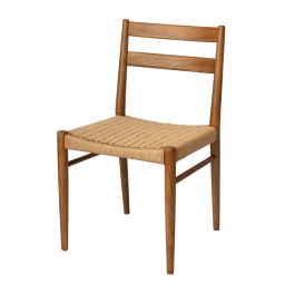 LH Home Jakarta Dining Chair - Walnut/Natural Woven Seat JAK025-W/W