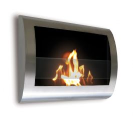 Anywhere Fireplace Chelsea Wall Mount Fireplace in Stainless Steel