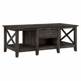 Bush Key West Coffee Table with Storage in Dark Gray Hickory KWT148GH-03 FREE SHIPPING