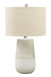 Shavon Ceramic Table Lamp in Beige/White L100724 FedEx/UPS