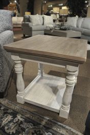 Havalance Rectangular End Table in Gray/White T814-3 FedEx/UPS