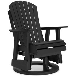 Hyland wave Outdoor Swivel Glider Chair in Black P108-820 FedEx/UPS