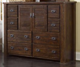 Progressive Furniture Trestlewood 8 Drawer Dresser in Mesquite Pine P611-24
