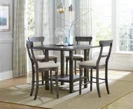 Progressive Furniture Muse Counter Dining Table in Weathered Pepper P836-12B/12T