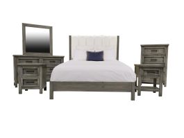 Split Nickel Patsy 2pc Panel Bedroom Set