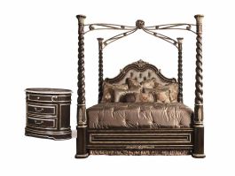 Maitland-Smith Piazza San Marco 2pc Poster Bedroom Set in Brown PROMO