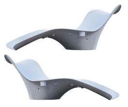 Panama Jack Outdoor Set of 2 Wave In-Pool Chaise Lounger PJO-5300-WHT-2CL