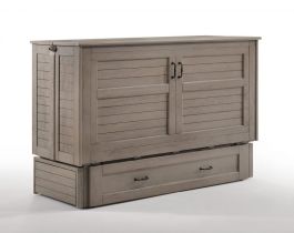 Night & Day Poppy Murphy Cabinet Bed in Brushed Driftwood POP-MUR-QEN-BDR