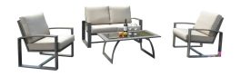 Pelican Reef Patio Moldova 4-Piece Seating Set PRP-8501-GRY-4PC