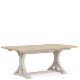 Riverside Furniture Glenndale Rectangle Dining Table in Aged White and Wheat 79450