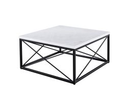 Steve Silver Skyler Marble Cocktail Table in White SK200C