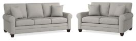 Bassett Furniture Carolina Fabric 2pcs 3-Seats Sock Arm Living Room Set