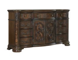 Steve Silver Royale 9 Drawer Dresser in Brown Cherry RY900DR