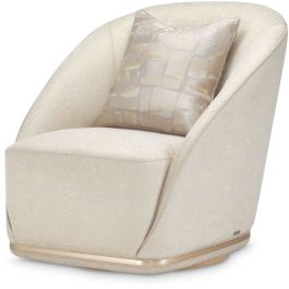 AICO La Rachelle Swivel Chair Gold Rush in Medium Champagne 9034839-GDRSH-136