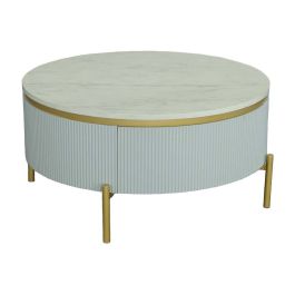 Progressive Deco District Round Cocktail Table in Deco Mist T134-01  PROMO