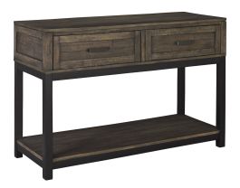 Johurst Sofa Table in Grayish Brown T444-4 FedEx/UPS