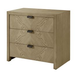 Theodore Alexander Catalina Three Drawer Nightstand in Dune TA60040.C306