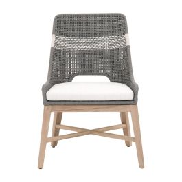 Essentials For Living Tapestry Outdoor Dining Chair (Set of 2) in Dove Flat Rope 6850.DOV/WHT/GT