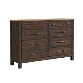 Intercon Furniture Transitions 8 Drawer Dresser in Driftwood and Sable TR-BR-3608-DWS-C