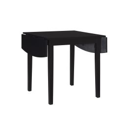 Linon Torino Square Drop Leaf Tbl Black DT100BLK01U