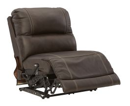 Dunleith Power Armless Reclining with Adjustable Headrest in Chocolate U7160431