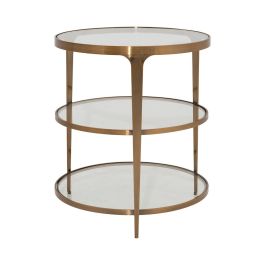 Vienna 26'' Tall Glass 3 Legs End Table