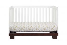 Babyletto Modo 3-in-1 Convertible Crib with Toddler Rail in Espresso/White M6701QW