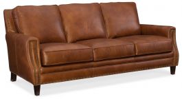 Hooker Furniture Exton Stationary Sofa in Natchez Brown SS387-03-087 PROMO