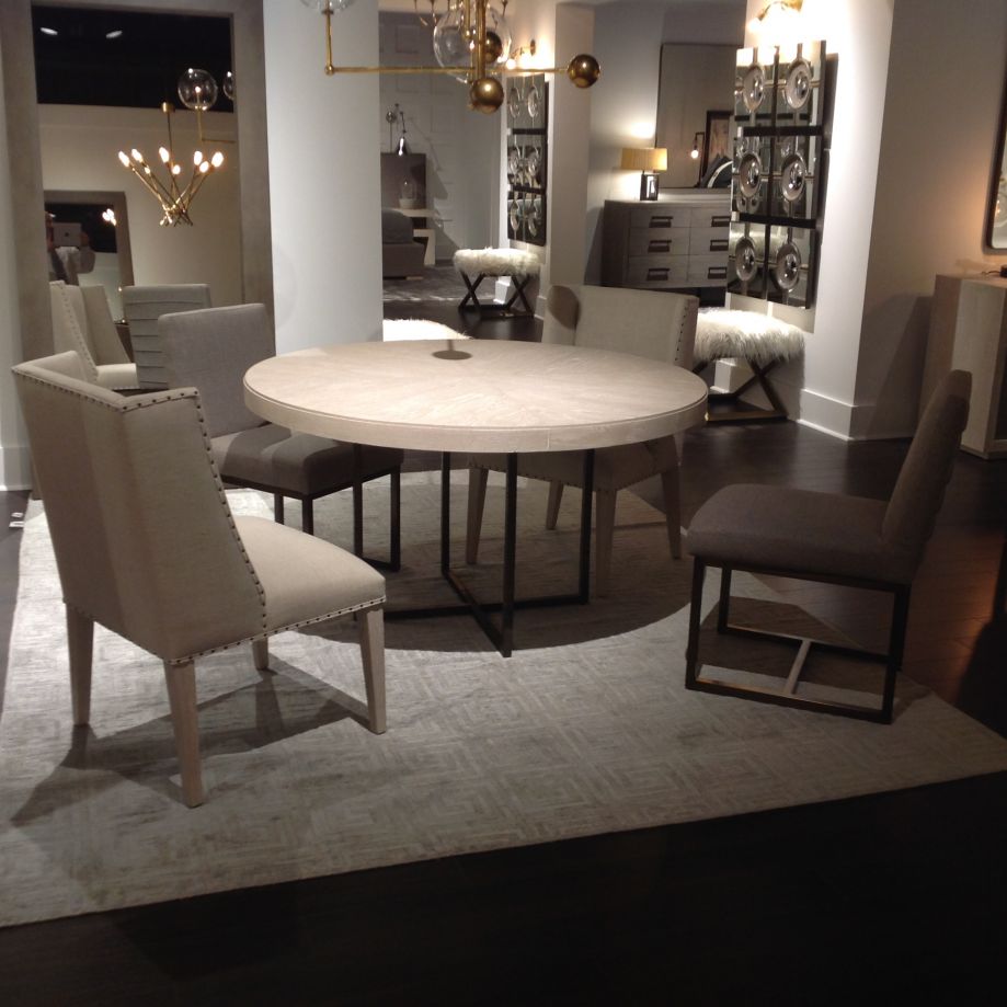 Universal Furniture Modern Robards Round Dining Table In Quartz 643757